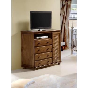 Imagem de COMODA SAPATEIRA TORNEADO COM 4 GAVETAS  TV/VIDEO Ref: 018 - Torneado 
