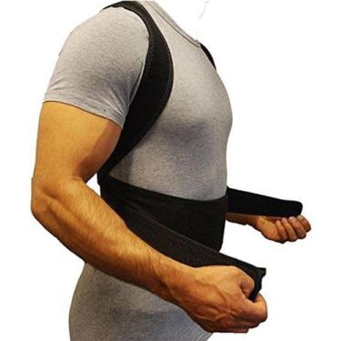 Imagem de Corretor De Postura Masculino Coluna Lombar Reforçada Cinta - Sou Mais