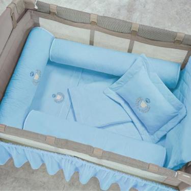 Imagem de Kit Berço Desmontável 8 Peças Urso Azul Small - Tropical Baby