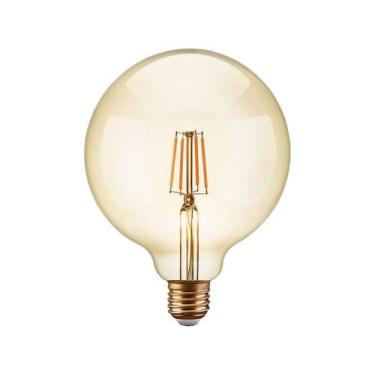 Imagem de Lâmpada Filamento de LED Elgin E27 Amarela - 4W 2200K G125