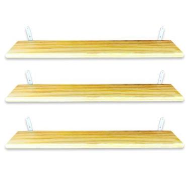 Imagem de Kit 3 Tábuas Nichos Prateleira Industrial Mão Francesa 60cm - JJVERAS