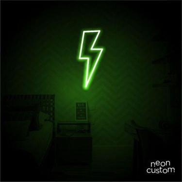 Imagem de luminaria letreiro Neon Led Raio 40x15 luminoso decoração p/ selfie - 