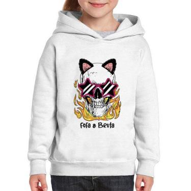 Imagem de Moletom Infantil Fofa & Bruta - Foca na Moda, Branco, 10