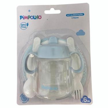 Imagem de Kit Alimentação 4 Peças Pimpolho Bebe Enxoval Neném Papinha - Mundo do