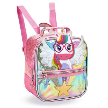 Imagem de Lancheira Térmica Infantil Unicórnio Escolar Menina Passeio Viagem Res