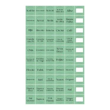 Imagem de 50 Etiquetas Adesivas Para Potes Alimentos e Temperos Cozinha - Tecton