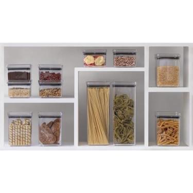 Imagem de Pote acrilico hermetic 480ml lumini quadrado paramount, Transparente