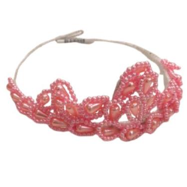 Imagem de Coroa Tiara Rosa com Detalhes Pérolas Delicada - Abrakadabra, UNICA, U