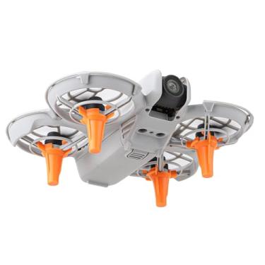 Imagem de Perna de trem de pouso para DJI NEO, aumenta a altura 10 mm design dividido acessórios leves para drone extensor de altura de liberação rápida (laranja)