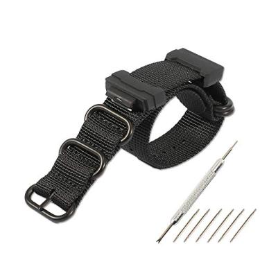 Imagem de WRISTARMOR Kit de pulseira de relógio de nylon RAF de conversão HD de 16 mm para relógio GShock DW-5600 DW-6900 GA700 GA100 para homens, Preto, 16mm, Militar