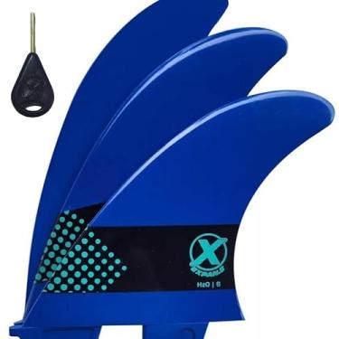 Imagem de Jogo de Quilha H206 Large Expans - Jogo de Quilha Encaixe FCS2 para Prancha de Surf H206 EXPANS (Azul)