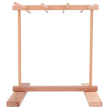 Imagem de Rack de Macarrão, Secador de Macarrão Com Design Dobrável Rack de Secagem de Macarrão de Madeira, Suporte de Macarrão Dobrável, Máquina de Prensagem de Macarrão Antiderrapante