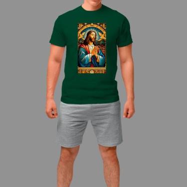 Imagem de Camisetas Básica Moda De Religiosa Confortável Gola Redonda - Rodliwes