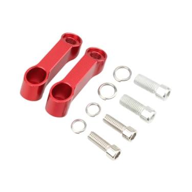 Imagem de YIJU Extensão de montagem de espelho Riser Minça espelho Montagem de montagem Riser Extrender Motorcycle Miror Extender, Vermelho