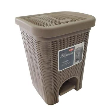 Imagem de Lixeira c/ Tampa e Pedal 6,5 Litros 2443785 Marrom - Quanhe