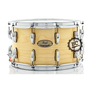 Imagem de Caixa Pearl Session Studio Select Gloss Natural Birch 14x8 Casco Fino Híbrido em Mogno e Birch