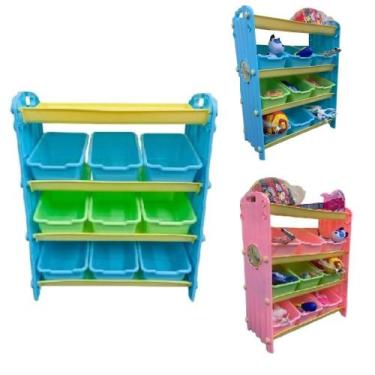 Imagem de Estante organizador de brinquedos bau porta treco infantil 9 gavetas n