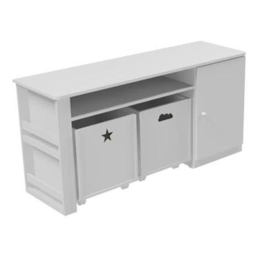 Imagem de Rack Com Baús Infantil Com Porta Livros Kauana 100% Mdf - WoodCore