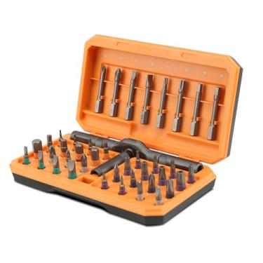 Imagem de 42 Em 1 Ratchet Set Liga de Aço Magnetic Bits Ratchet Handle Reparação Profissional Home Bike Leve Sturdy