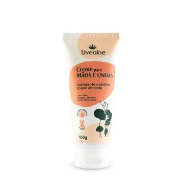 Imagem de Creme Natural para Mãos e Unhas Hidratante toque de seda 100g Livealoe