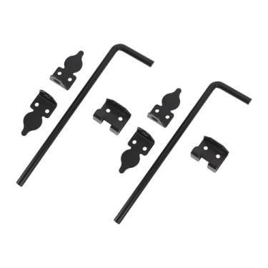 Imagem de 2 Conjuntos de Trava de Aterramento de Portão, Hardware de Rolha de Portão de Aço Carbono de 12 Unidades, Haste de Gota de Portão de Parafuso de Cana, Pino de Queda