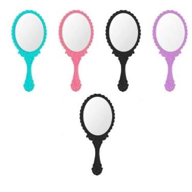 Imagem de Espelho De Maquiagem Espelho De Mão Portátil Cosméticos De Mão Espelho