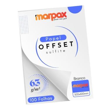 Imagem de Papel Offset 63g 300x600mm Branco Liso Marpax 100fls