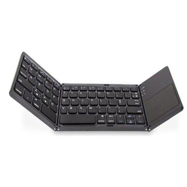 Imagem de Mini Teclado Dobrável Bluetooth Com Touchpad Sem Fio Abnt Ç - BDNET