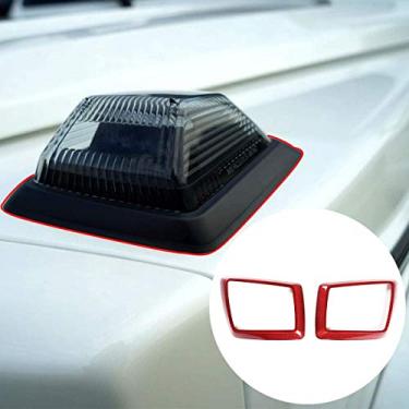 Imagem de SHIFENG Acabamento da moldura da tampa da luz de seta frontal 100% fibra de carbono real para Mercedes-Benz G Class W463 G500 2019 2020 (fibra de carbono vermelha)