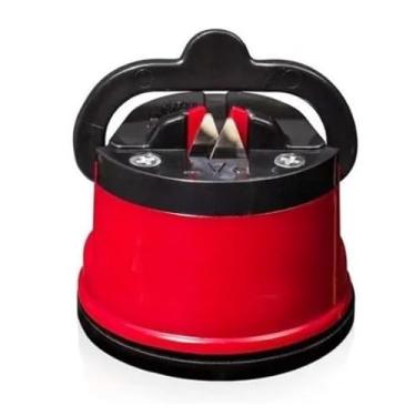 Imagem de Amolador de Facas Profissional com Ventosa | Afiador Manual para Facas, Tesouras e Canivetes | Base Antiderrapante | Compacto, Portátil e Seguro para Cozinha