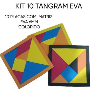 Imagem de Tangram eva 6mm -kit com 10 - 70 peças - vs brinquedos