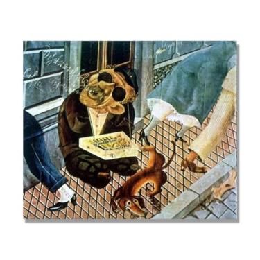 Imagem de NHLDZYH Arte em tela Otto Dix (vendedor em lote), reproduções de pinturas famosas, arte de parede classicismo para sala de estar quarto decoração de casa. Somente tela de 60 x 72 cm - 23,6 x 28,3 pol