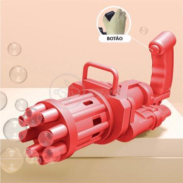 Imagem de Máquina Elétrica Tiktok Lança Bolhas Vermelho