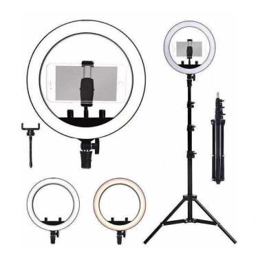 Imagem de Ring Light Completo Iluminador Portátil 26Cm Com Tripé