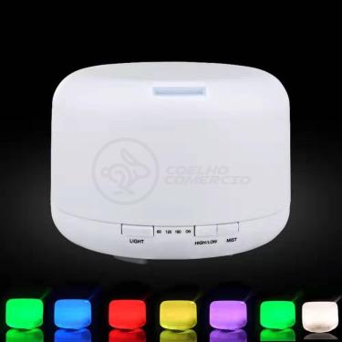 Imagem de Aromatizador Umidificador Difusor Eletrônico Ambiente Desing Minimalista Luz De Led Rgb 300Ml