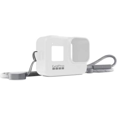 Imagem de Capa Silicone Sleeve + Cordão Lanyard Original para GoPro 8 Black Cor Branco