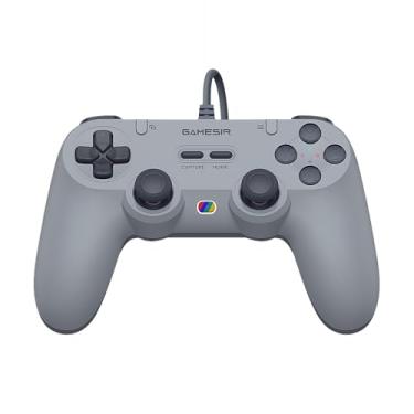 Imagem de GameSir Tegenaria Lite Wired Controller for PC, Wired 1000Hz Polling Rate, Hall Effect Joysticks and 2 Remappable Buttons, Dual Vibration, Turbo, PC Controller for Steam/Android/iOS/Switch( Retro Grey