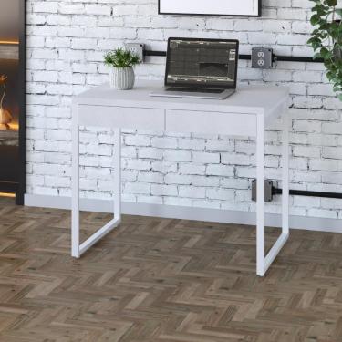 Imagem de Mesa Kuadra Office 90x60x75cm com 02 Gavetas Branco Chess