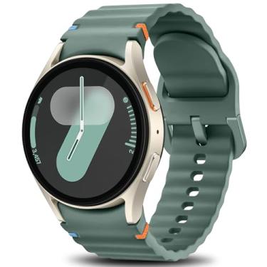 Imagem de DGege Pulseira esportiva de silicone macio compatível com Samsung Galaxy Watch 7 6 5 de 40 mm e 44 mm/Ultra 47 mm/FE 40 mm/Classic 6 5 4