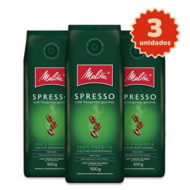 Imagem de Kit Café Melitta Spresso Grão - 3 Unidades 500g