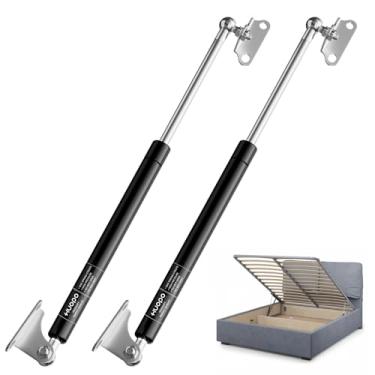 Imagem de HUOPO 38.1 cm 30.4 kg/298 N Suporte de elevação de mola para porta de armário RV cama TV armário porão porta barco capa de chão escotilha personalizada janela peças de substituição, conjunto de 2 com