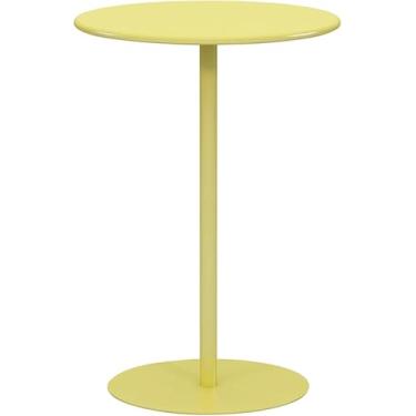 Imagem de Mesa Lateral De Metal, Mesa De Café Redonda, Mesas De Acento Modernas Para Varanda Quarto Café Cozinha E Sala De Estar, J, 48x56cm(18.9x22in)