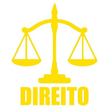 Imagem de Adesivo Profissão Direito para Estudantes e Advogados Ideal para notebook carro portas vidros Paredes vários tamanhos (AMARELO, 21x25cm)