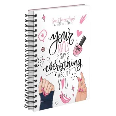 Imagem de Agenda Comercial 2026 Personalizada Capa Dura Nail Designer Art Cores (Rosa)
