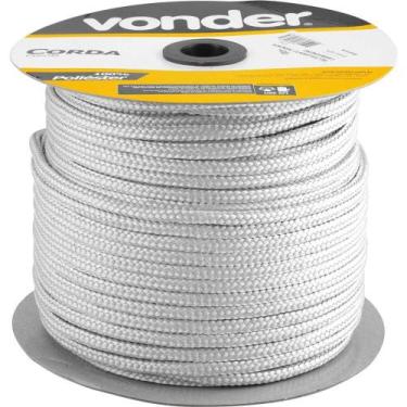 Imagem de Corda multifilamento trançada 10 mm x 147 m branca VONDER