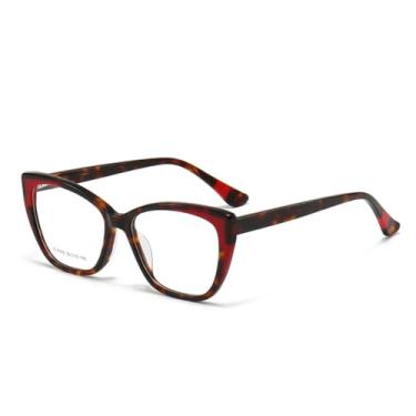 Imagem de Armação de óculos retrô feminina, armação de óculos masculina com dobradiça de mola e prescrição S(6)