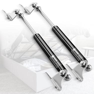 Imagem de Amortecedores a gás de 33 cm, 45,4 kg/445N, suporte de elevação para cama de trailer, caixa de ferramentas resistentes, caixa de ferramentas para TV, armário, porta, caminhão, cobertura de dossel de