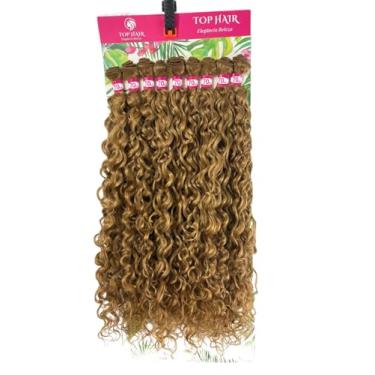 Imagem de Cabelo Cacheado Fibra Bio Humano 70cm 320g 9Telas Top Hair (27# mel)