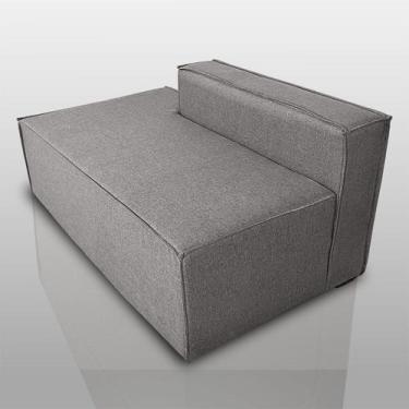 Imagem de Sofá Ilha Pequeno Decorativo de Luxo Moderno Reforçado Linho Mileto - 