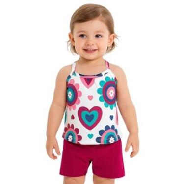 Imagem de Conjunto Bebê Infantil Menina Blusa e Shorts Kyly-Feminino